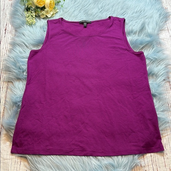 Eileen Fisher Plum Purple Tank Top sz S - Picture 1 of 8